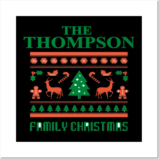 Family Christmas - Groovy Christmas THOMPSON family, Family Christmas T-shirt, Pjama T-shirt Posters and Art